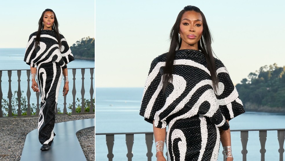 Naomi Campbell encerra desfile de Emilio Pucci — Foto: Reprodução/Instagram