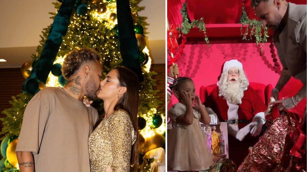 Beijo em Neymar, surpresa de Mavie com Papai Noel, coral e mais: Bruna Biancardi mostra Natal em família