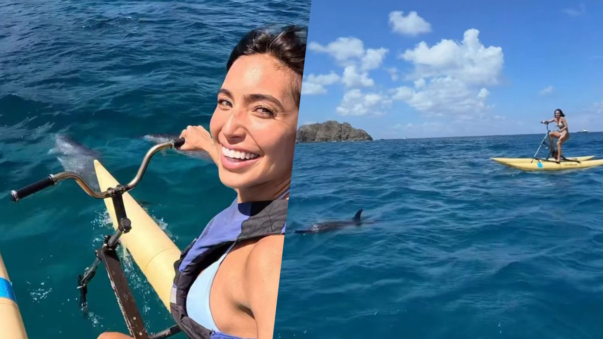 Vanessa Lopes faz passeio com golfinhos em Fernando de Noronha: 'Tão especial'