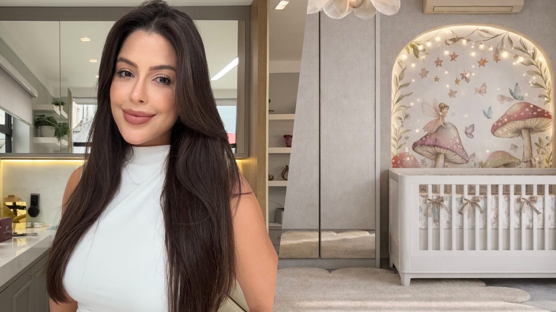 Laís Caldas mostra imagens do futuro quarto da filha: 'Projeto do quartinho da nossa princesa'