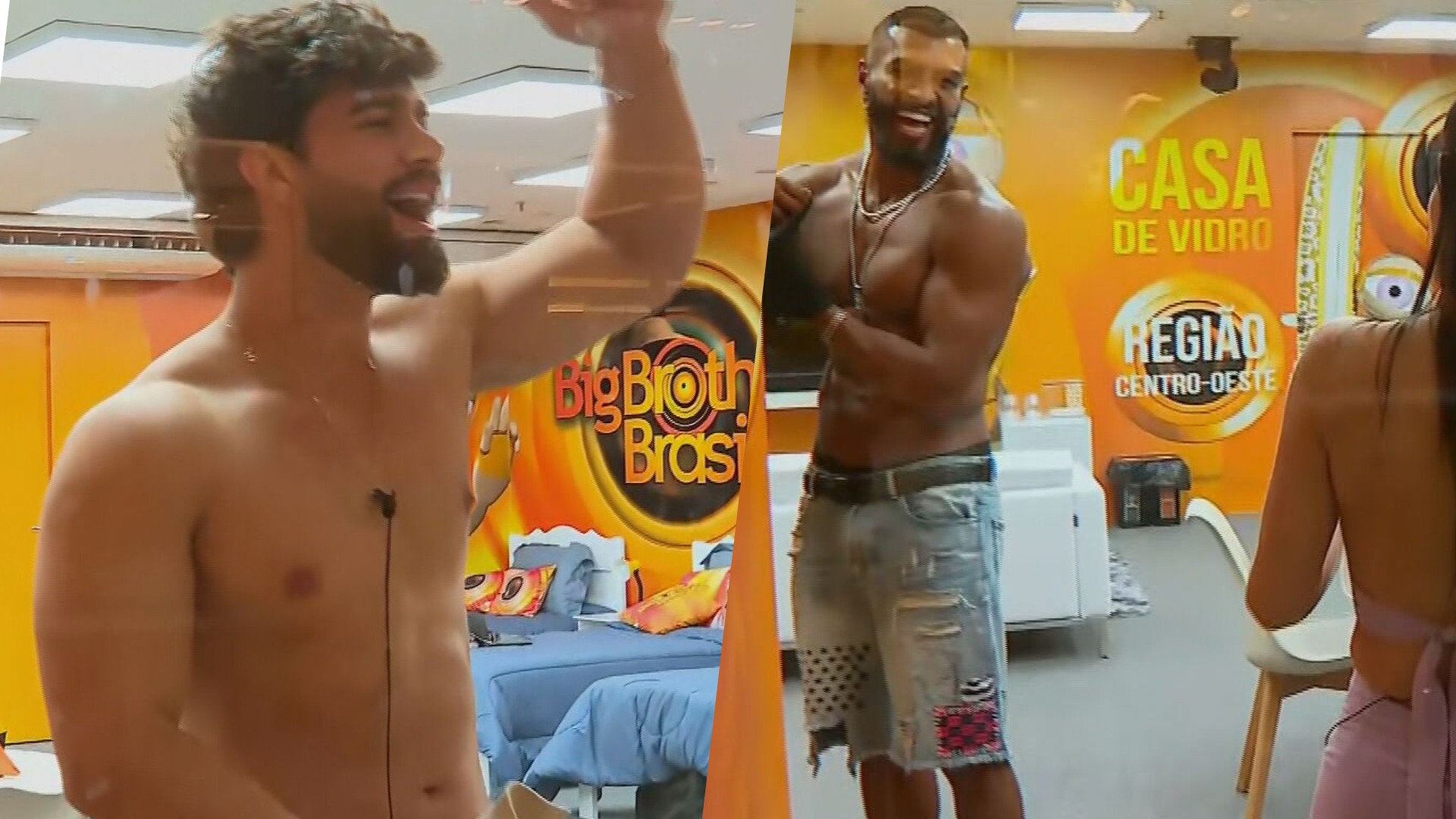Paulo Augusto e Ricardo, da Casa de Vidro do Centro-Oeste, tiram a camisa pela primeira vez