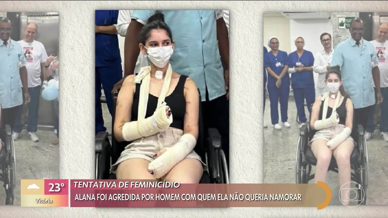 Mãe de jovem esfaqueada detalha retorno da filha para casa: 'Uma grande guerreira'