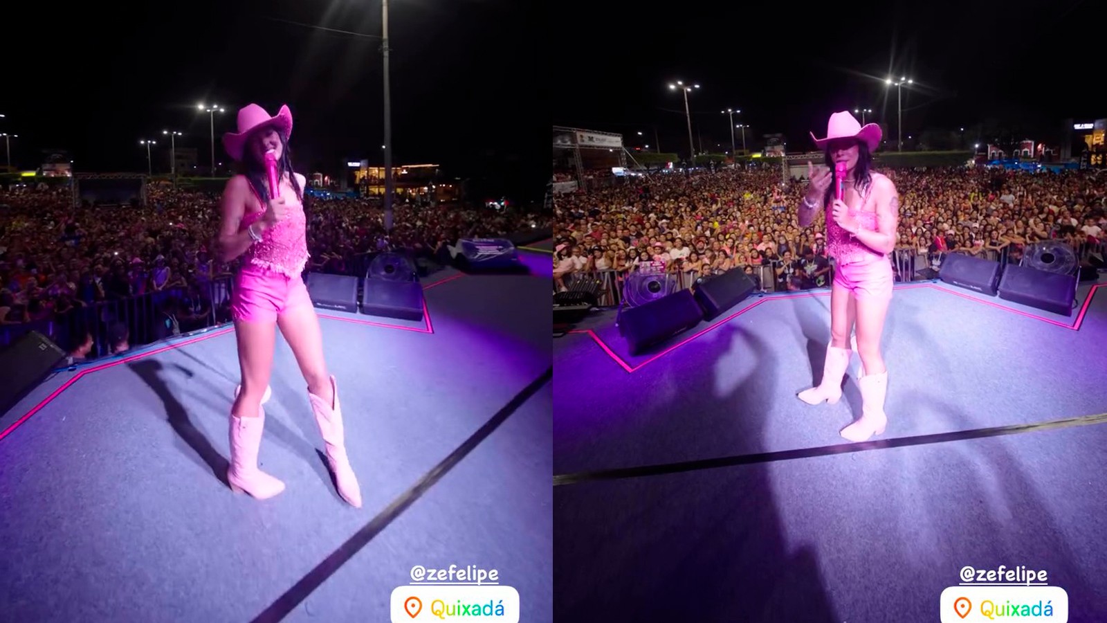 Em show de Carnaval, Ana Castela dedica música a Zé Felipe e o chama de 'sem vergonha'