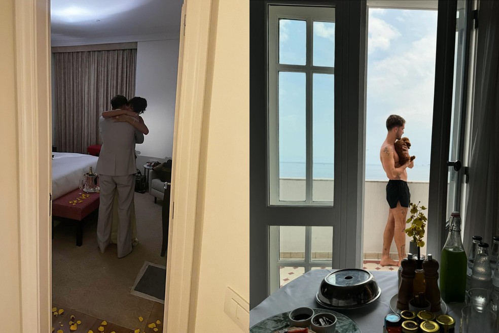 João Guilherme compartilha álbum com cliques com Bruna Marquezine e também animais de estimação — Foto: Instagram