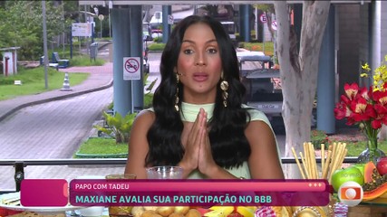 Maxiane no Mais Você: reveja os vídeos da entrevista da 6ª eliminada do BBB 26