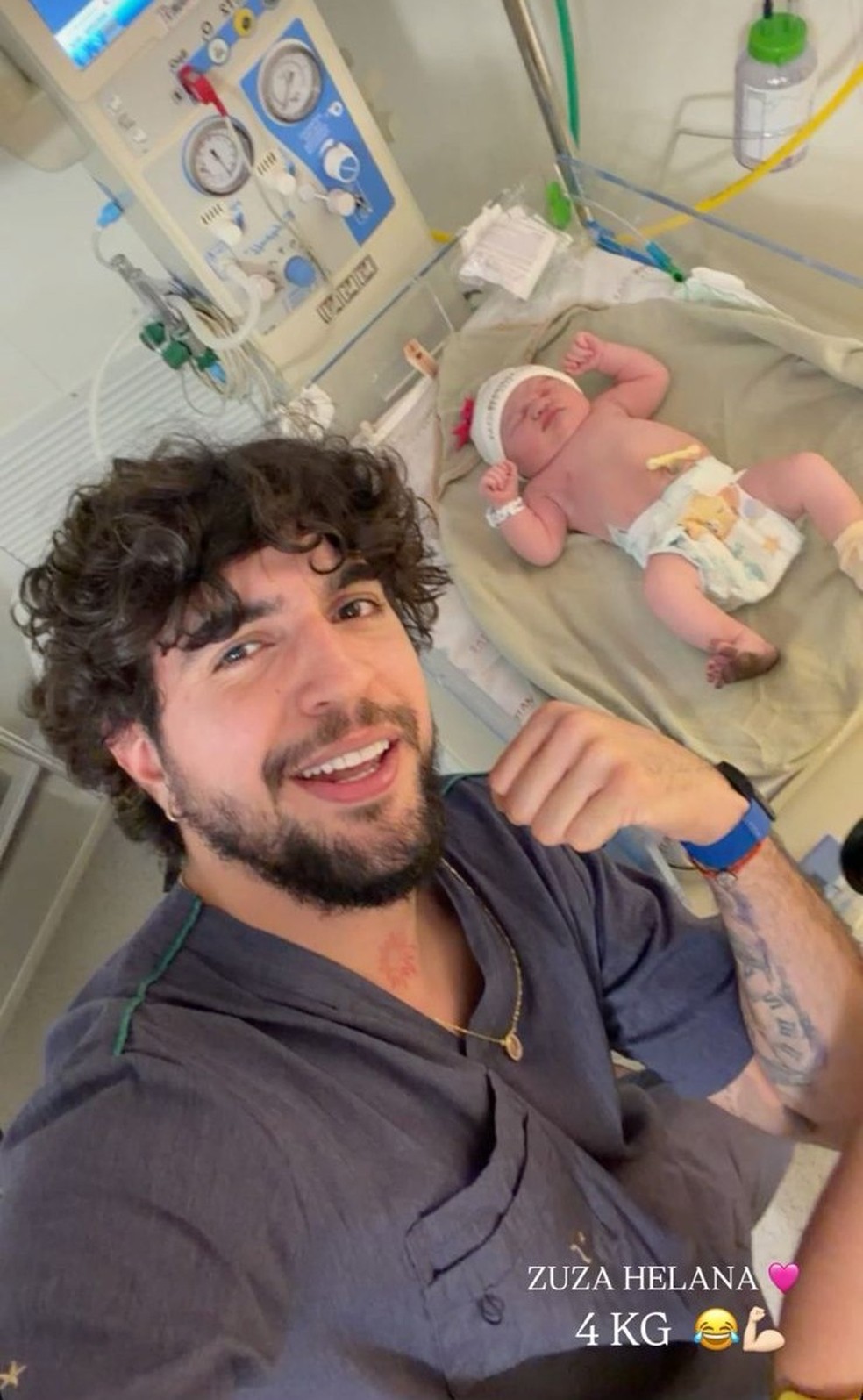 Nattan posta foto ao lado da filha, Zuza, nas redes sociais — Foto: Reprodução/Instagram