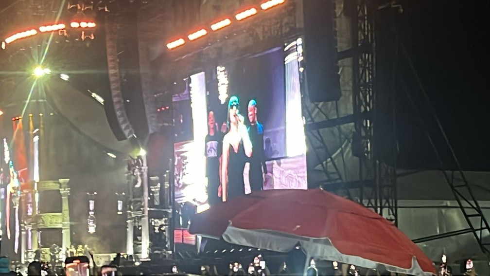 Lady Gaga no Rio: fãs reagem ao ensaio um dia antes do show — Foto: gshow
