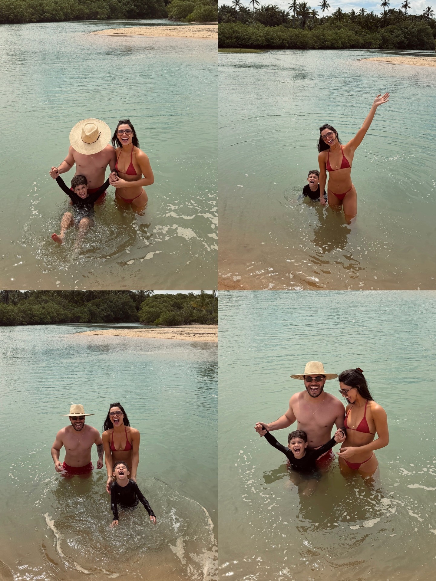 Gabriela Versiani mostra momentos com Murilo Huff e Léo na Bahia: 'Pessoas preferidas'