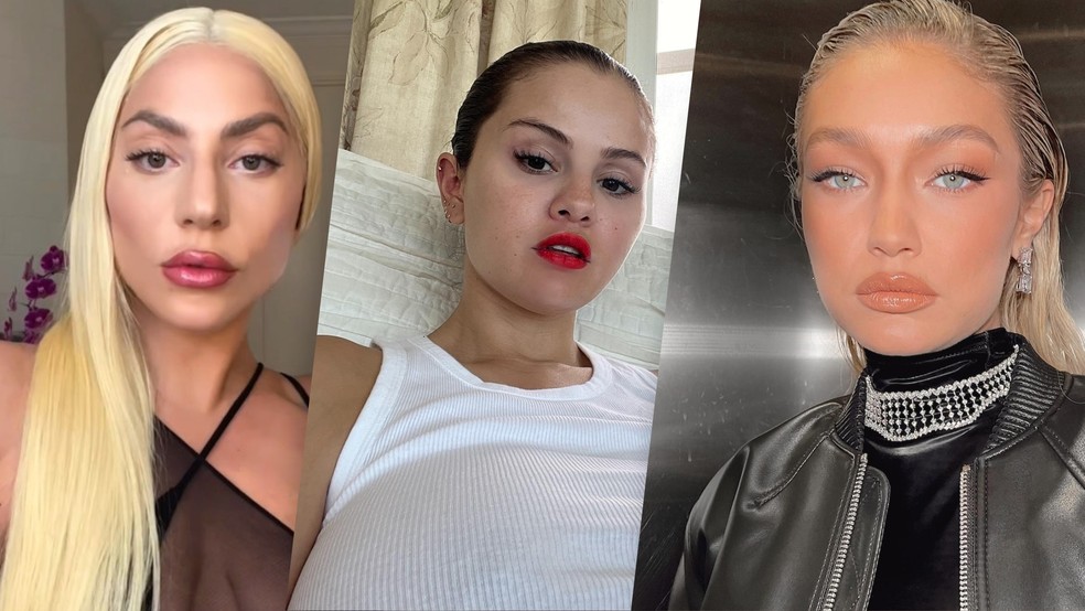 Lady Gaga, Selena Gomez e Gigi Hadid — Foto: Reprodução/Instagram