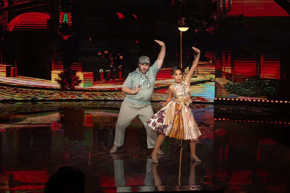 Wanessa e Diego Basilio na Dança dos Famosos — Foto: Beatriz Damy/Globo