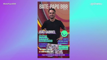 Bate-Papo BBB: João Gabriel | Confira os melhores momentos com o décimo sexto eliminado do BBB 25