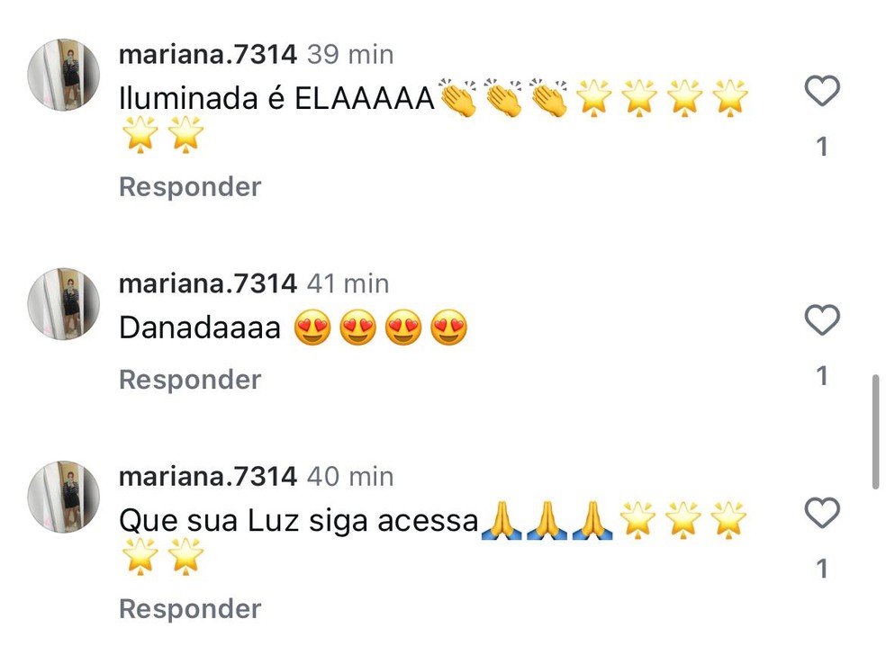 Internautas comentam post de Beatriz Reis — Foto: Reprodução/Instagram