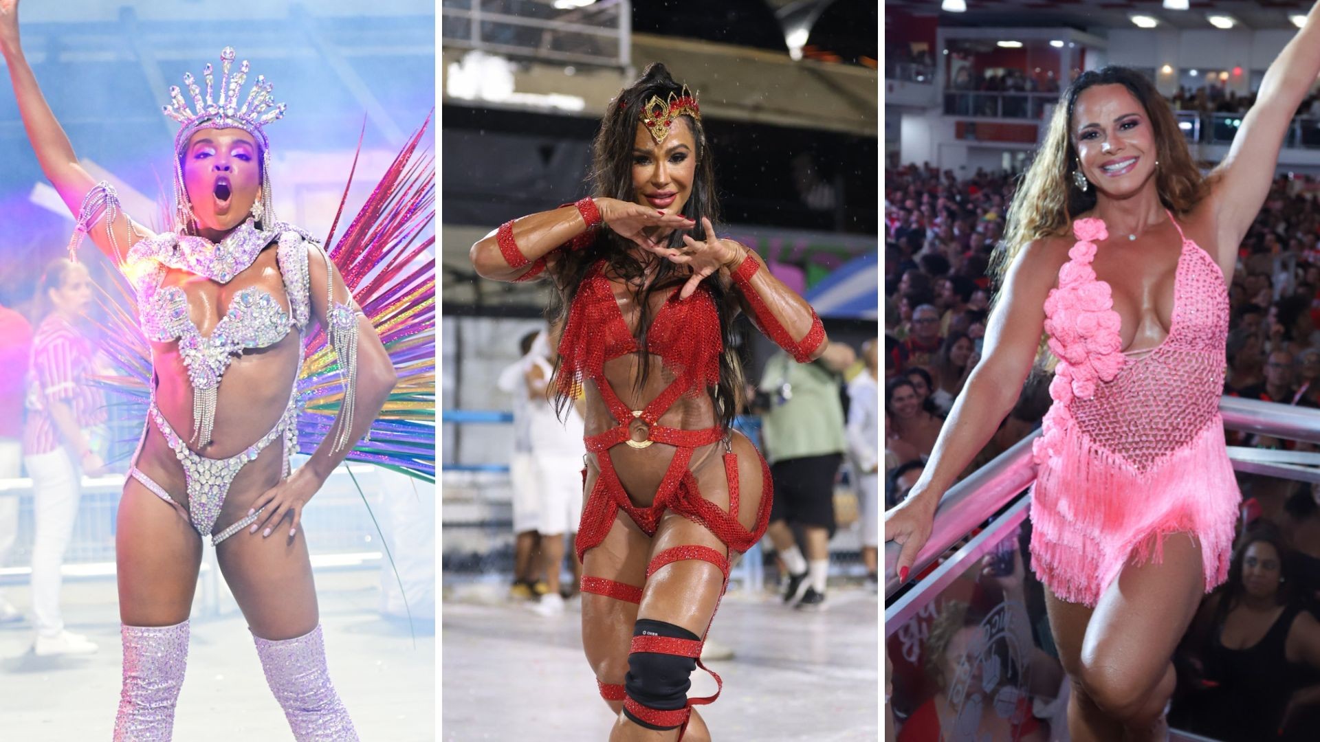 Famosas marcam presença em últimos ensaios de escolas do Rio e São Paulo