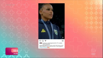 Ana Maria comemora em post a vitória de Rebeca Andrade