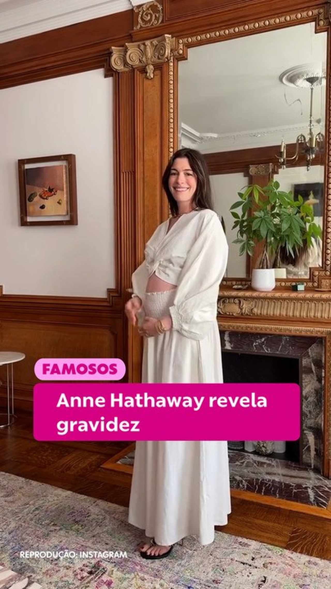 Anne Hathaway anuncia gravidez