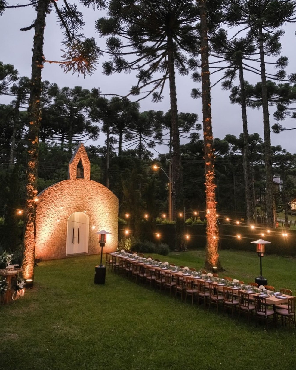 A casa de festa onde acontece o casamento de Bárbara Heck e Rick Maia — Foto: Reprodução Instagram
