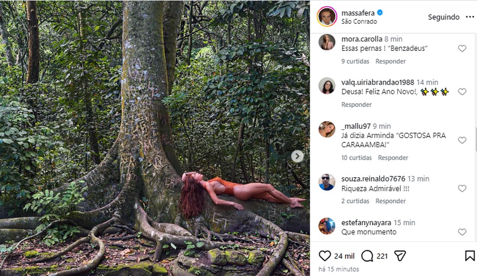 Grazi Massafera é elogiada nas redes sociais — Foto: Reprodução/Instagram