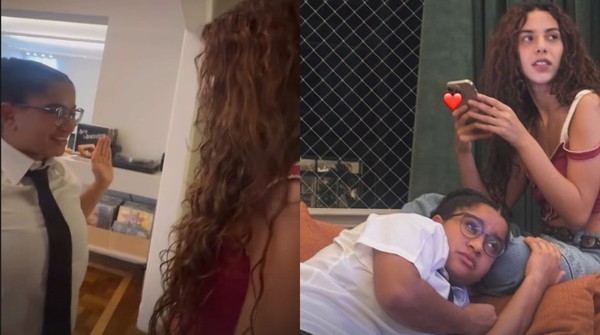 Milena se encanta ao conhecer Marina Sena e dispara elogio: 'Muito gata' |  Gshow