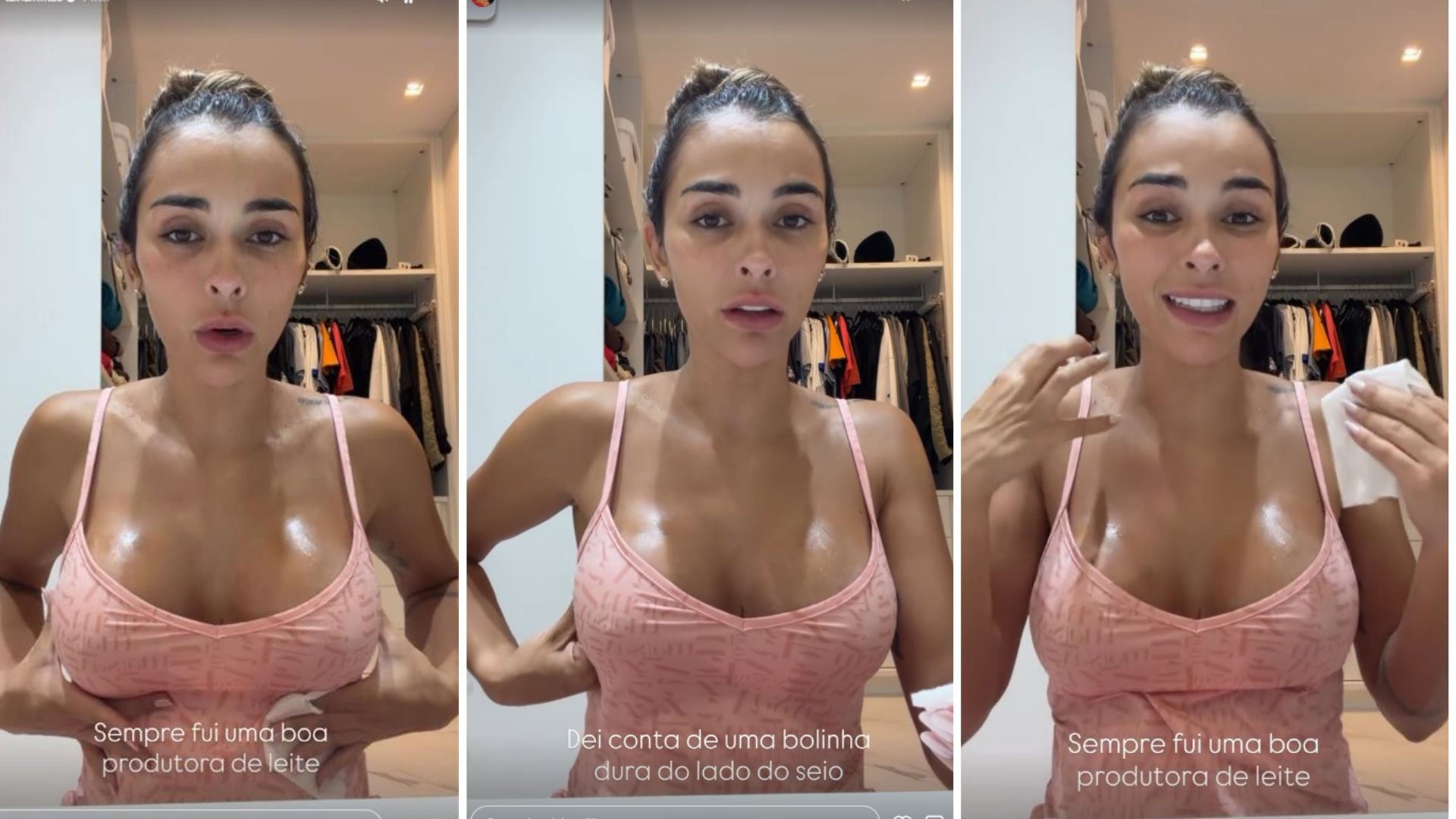 Tainá avalia o aumento dos seios com a gravidez do filho de Eder Militão: 'Boa produtora de leite'