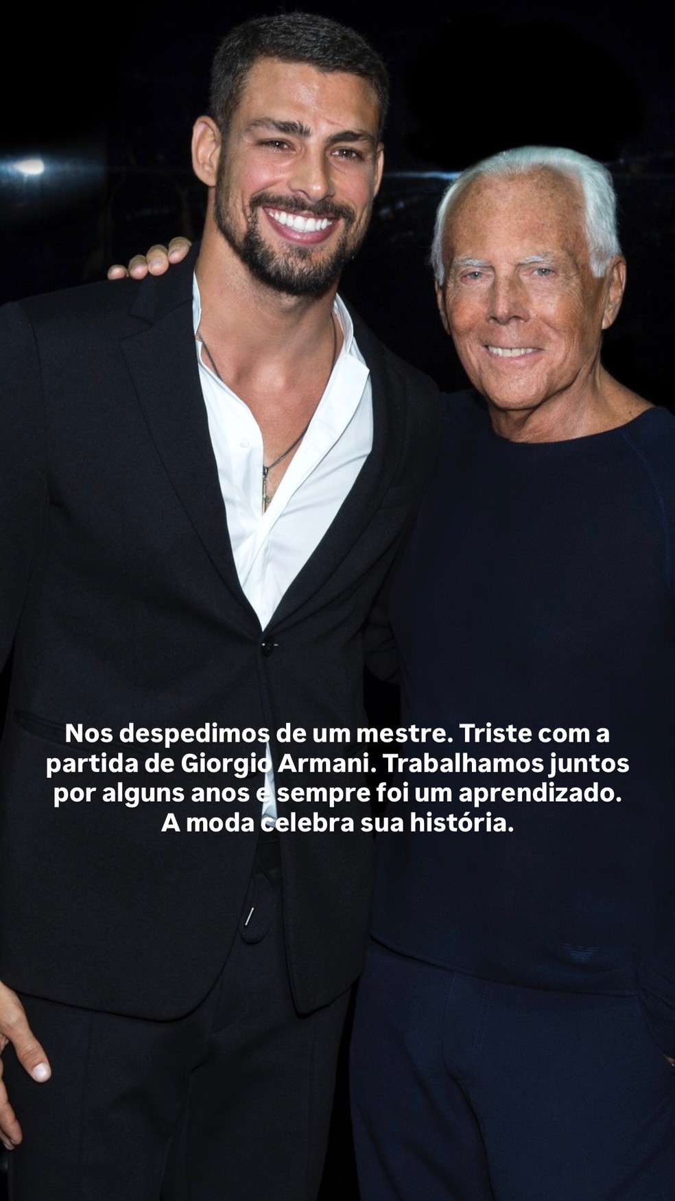 Famosos lamentam a morte de Giorgio Armani, aos 91 anos | Gshow