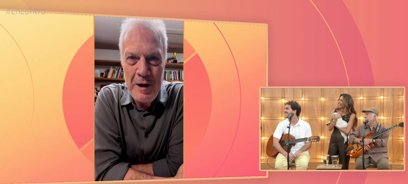 Pedro Bial manda recado emocionante ao filho Theo Bial e celebra parceria com Roberto Menescal