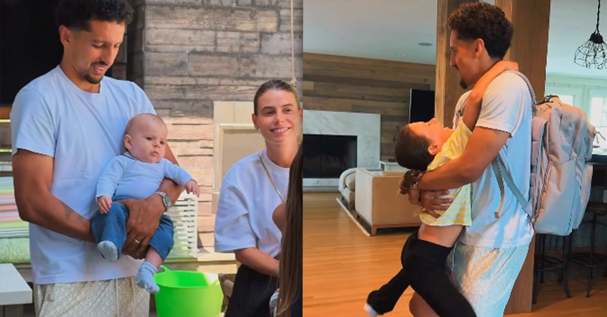 Carol Cabrino compartilha momentos de folga de Marquinhos com o filho
