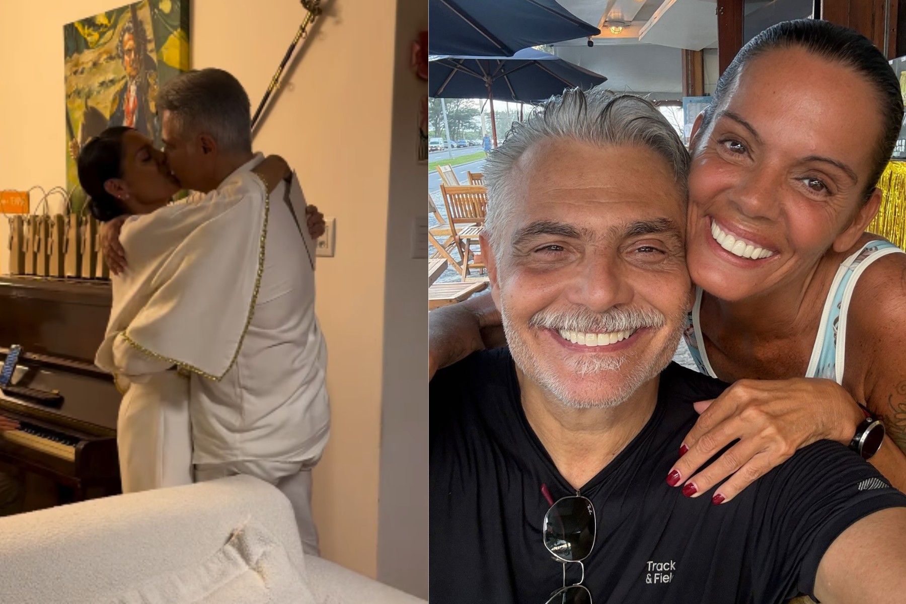 Tarcísio Filho e Mocita Fagundes se casam após 16 anos juntos: 'Explosão de felicidade'