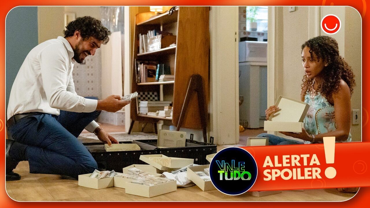 Vale Tudo: Raquel e Ivan descobrem que mala do falecido está cheia de dólares