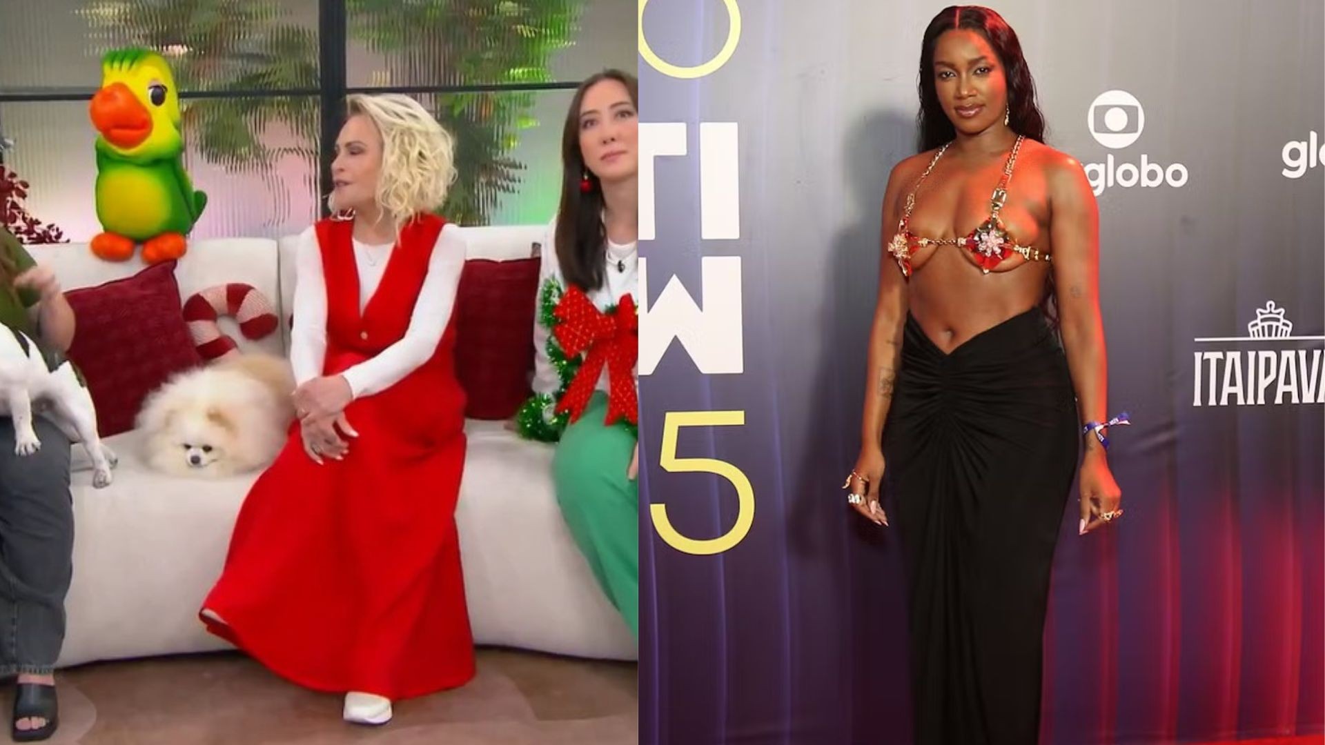 Ana Maria Braga elogia look ousado de IZA no Prêmio Multishow: 'Beleza estonteante'