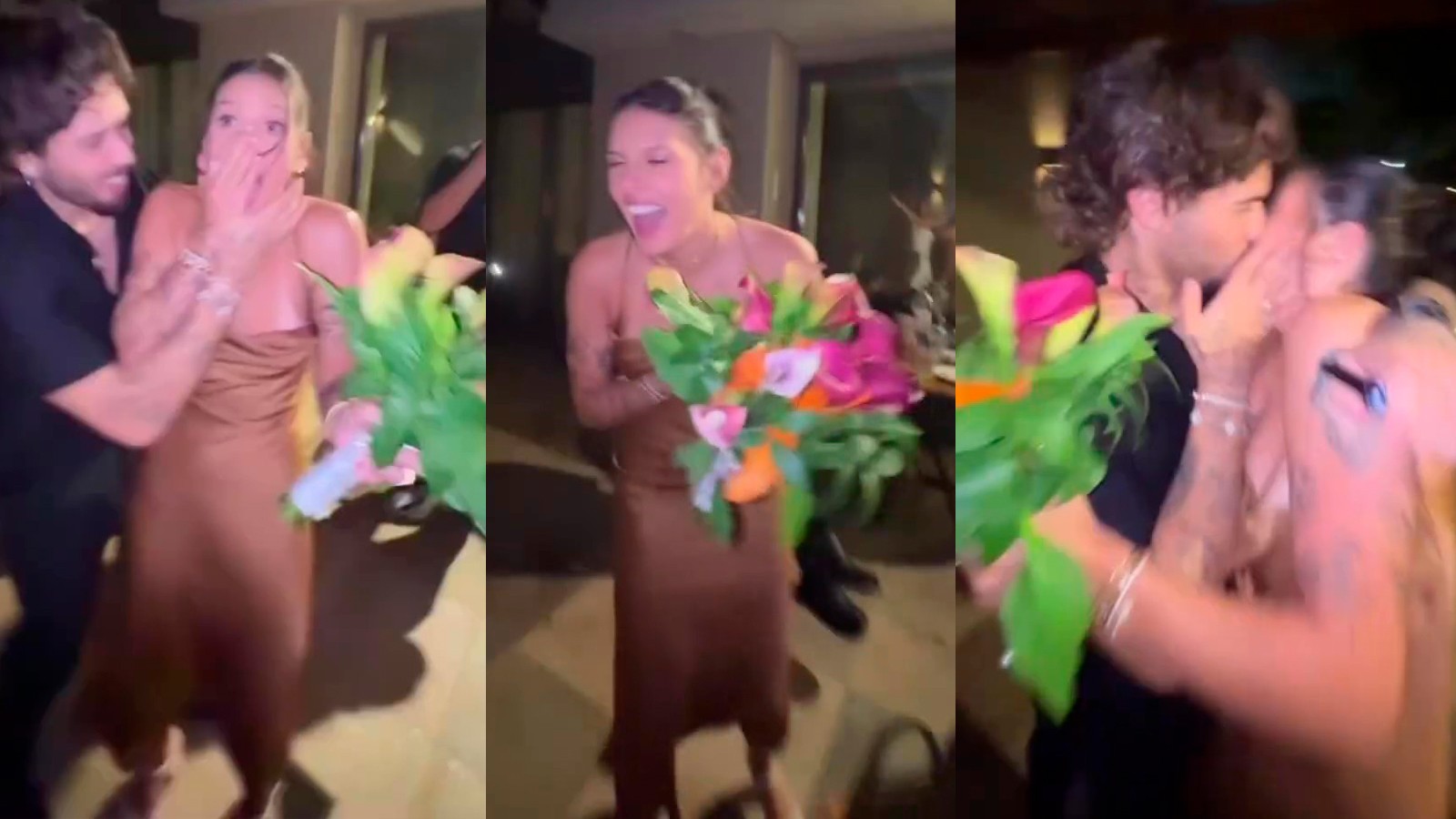 Em brincadeira, Ana Castela pega buquê da noiva e amigo diz: 'Empurrãozinho que faltava'