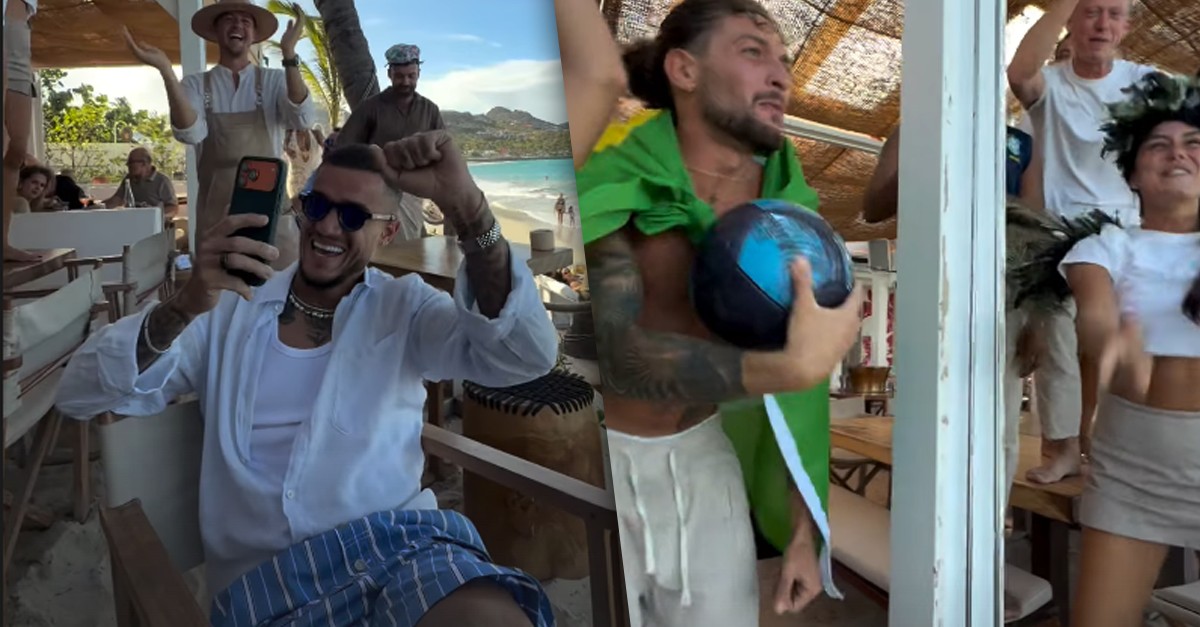 Philippe Coutinho e Ainê ganham 'festa' no ritmo de funk brasileiro em restaurante no Caribe