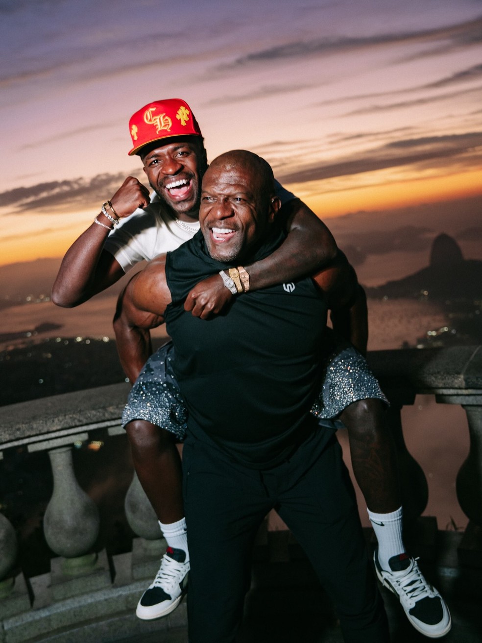 Vini Jr. e Terry Crews — Foto: Reprodução/Instagram
