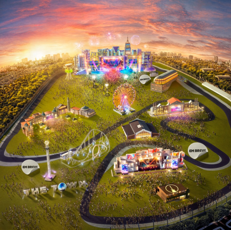 Mapa da edição 2025 do The Town — Foto: Divulgação