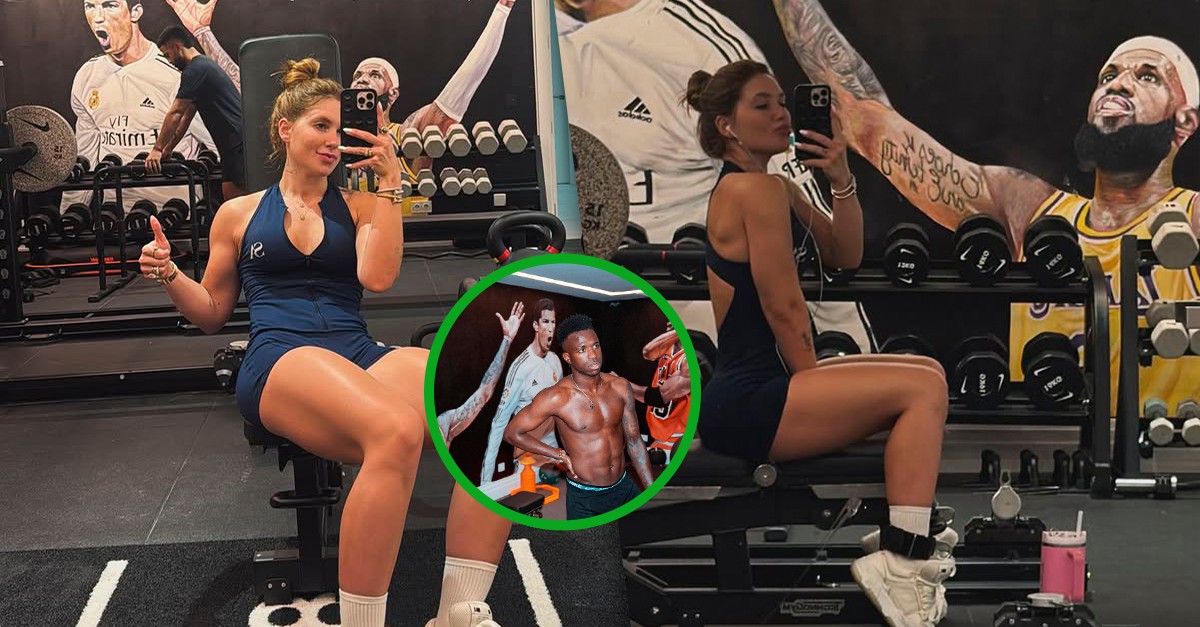 Virginia mostra treino com amigos em academia na casa de Vini Jr. em Madrid