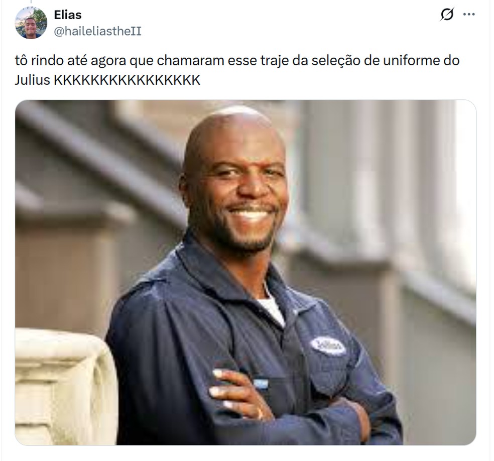 Uniforme da Selação Brasileira viraliza na web — Foto: Reprodução/X