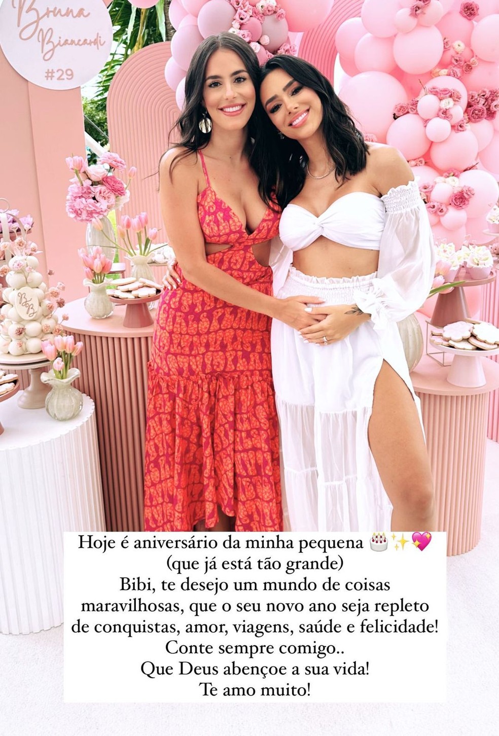 Bruna Biancardi comemora aniversário da irmã — Foto: reprodução Instagram