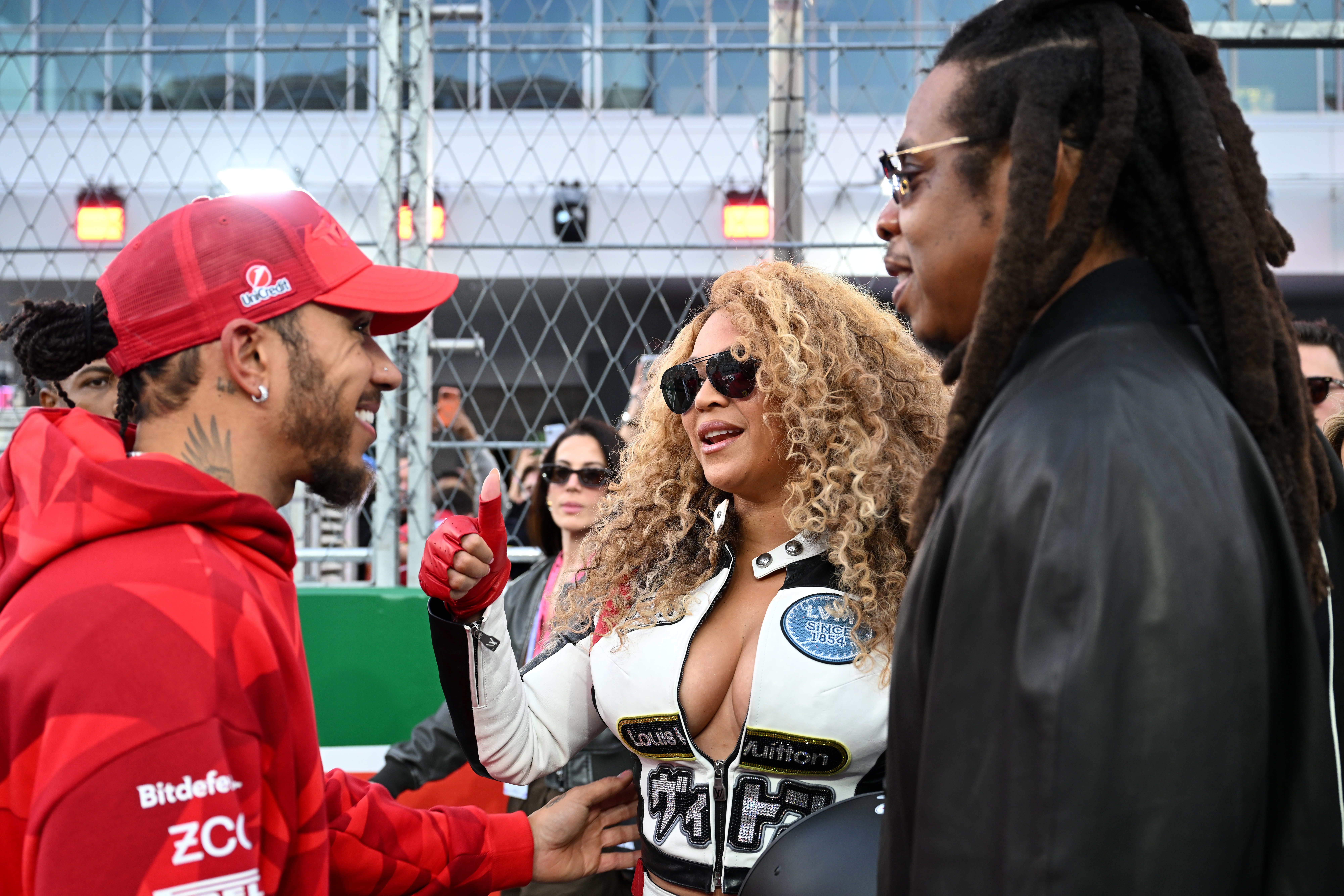 Beyoncé e Jay-Z encontram Hamilton no Grande Prêmio de Fórmula 1 em Las Vegas