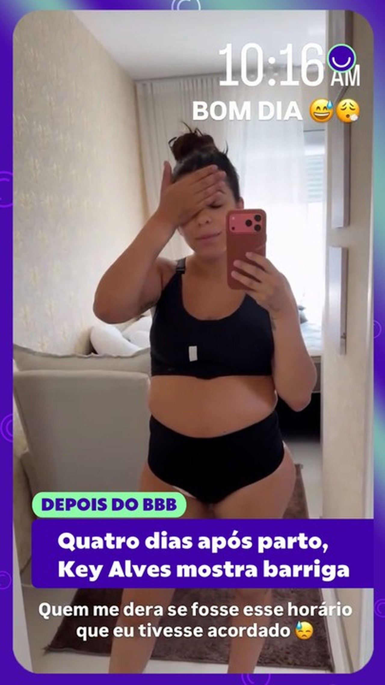 Quatro dias após parto, Key Alves exibe barriga 'Quero mostrar a realidade'