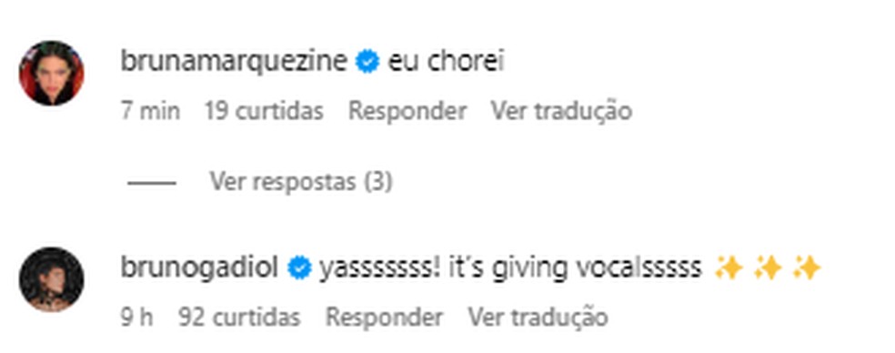 Bruna Marquezine diz que chorou — Foto: reprodução