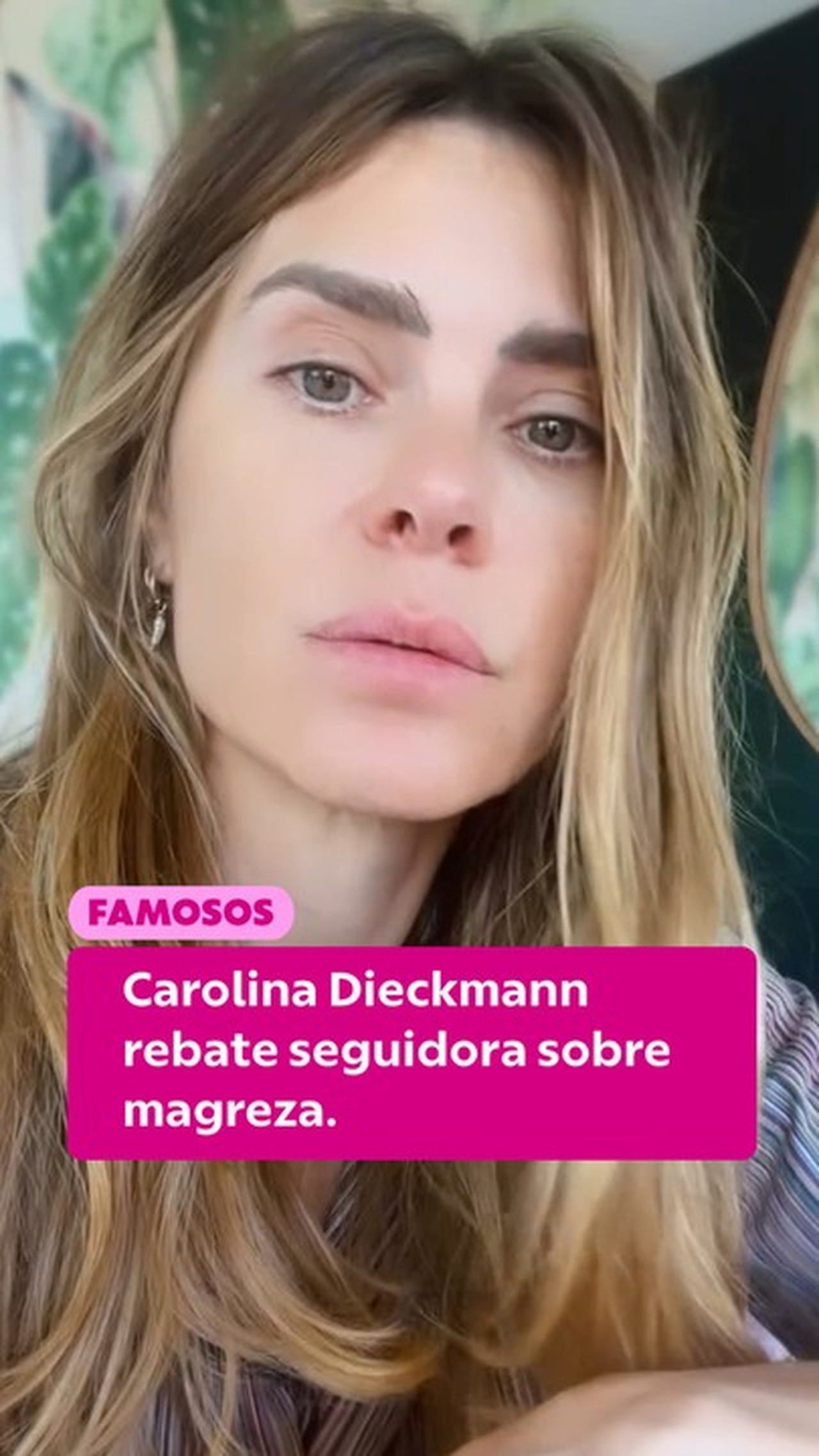 Carolina Dieckmmann rebate comentários sobre magreza: 'A gente não pode normalizar rir da desgraça alheia'