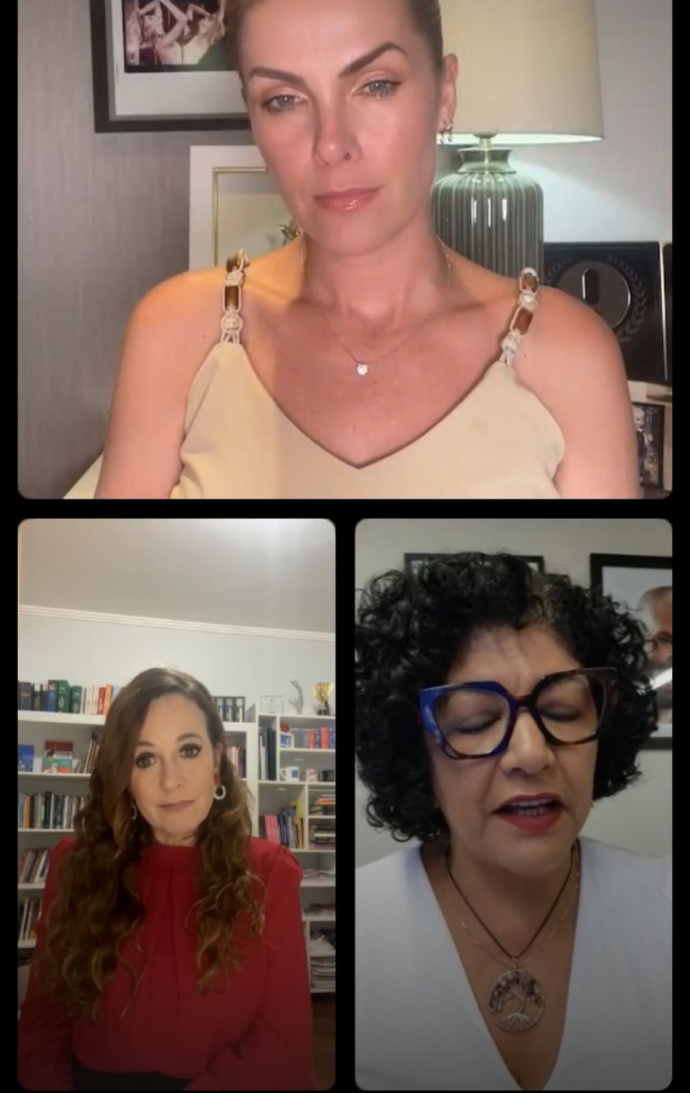 Ana Hickmann faz live sobre violência contra a mulher após ter audiência com Alexandre Correa cancelada — Foto: Reprodução/Instagram