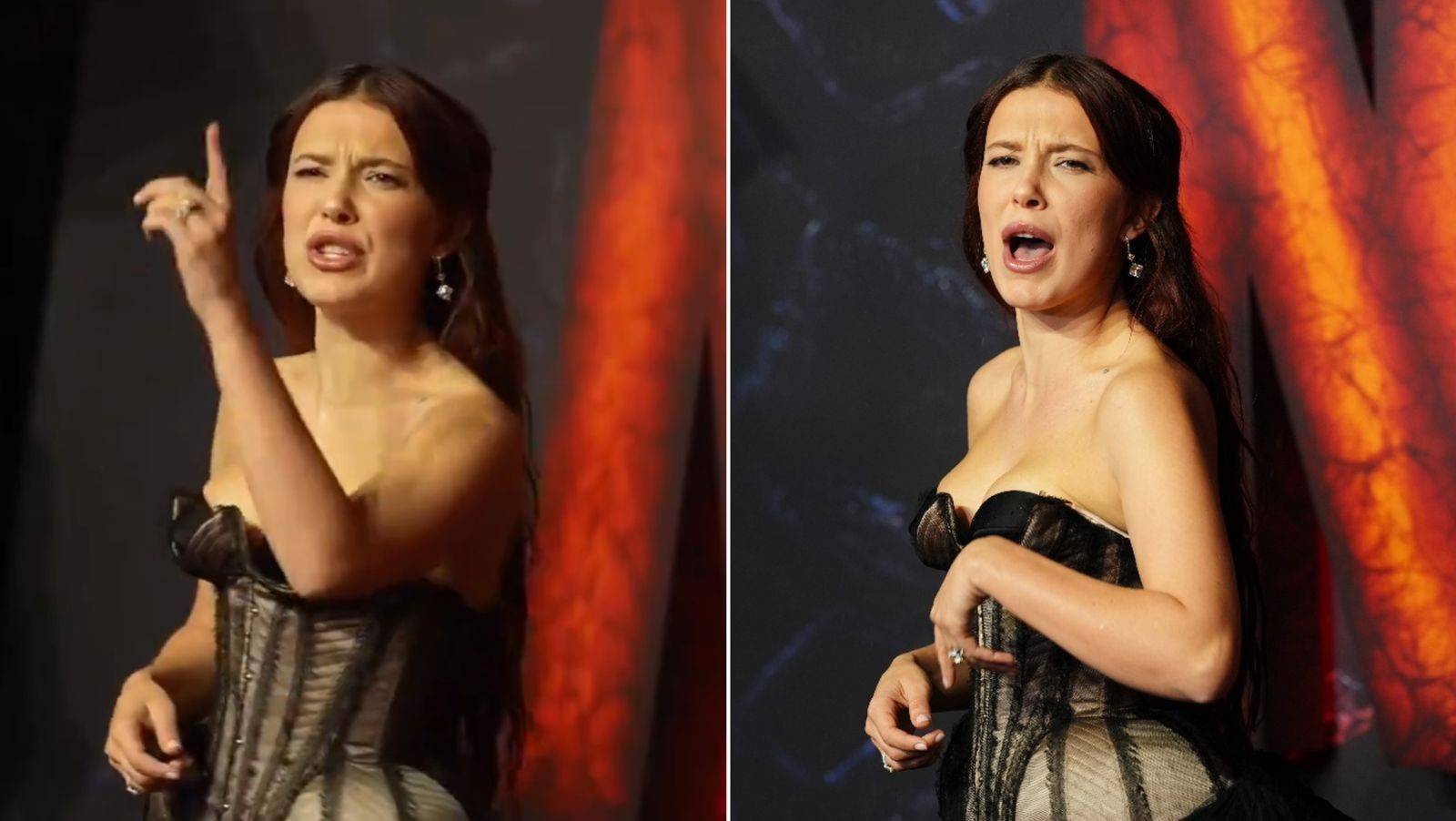 Millie Bobby Brown se irrita com fotógrafo em première de 'Stranger Things': 'Sorria você'