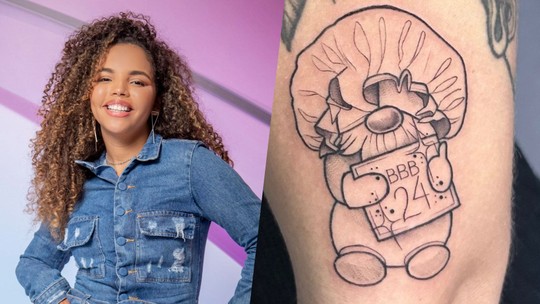 Pitel, do BBB 24, faz tatuagem com sua 'marca registrada' em homenagem ao reality 
