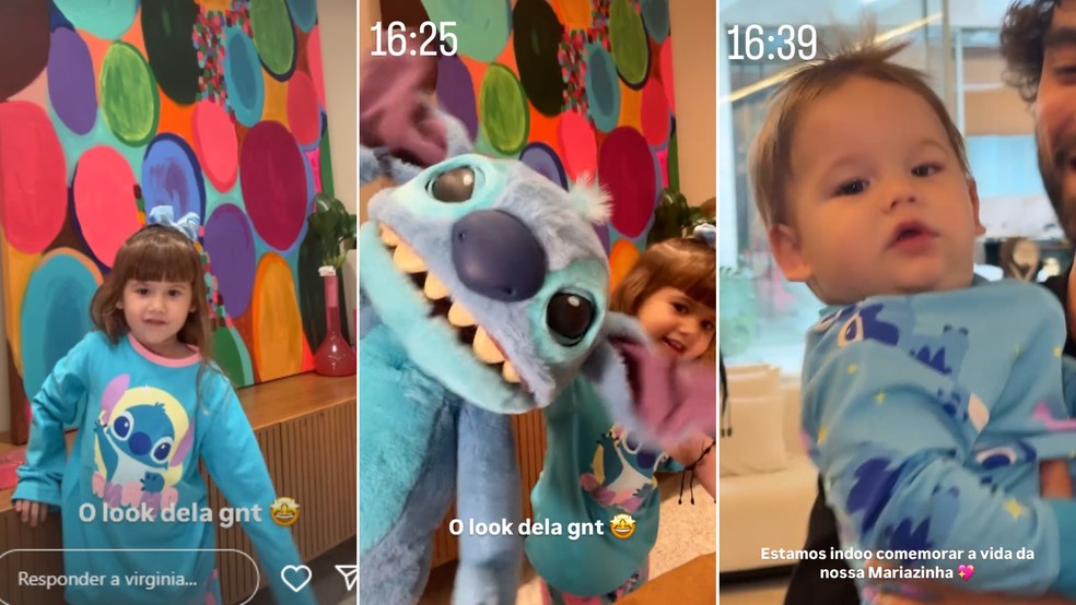 Maria Alice faz 4 anos e vai ao cinema com a mãe e os irmãos — Foto: Reprodução Instagram
