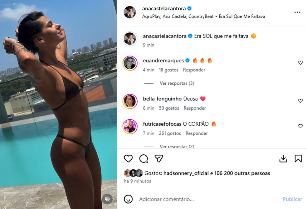 Em menos de 10 minutos publicação teve mais de 100 mil comentários — Foto: Reprodução/Instagram
