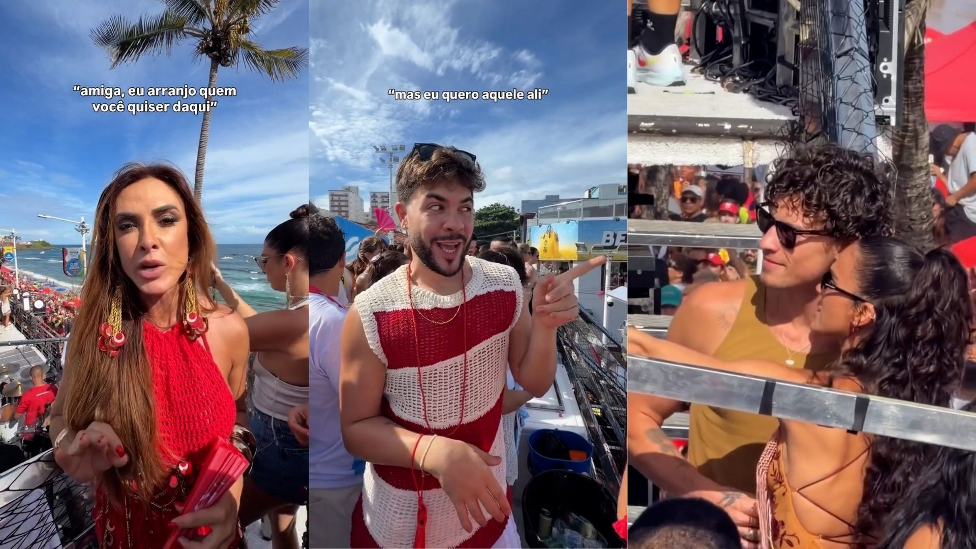 Alvaro brinca com flagra de Shawn Mendes e Bruna Marquezine em trio de carnaval