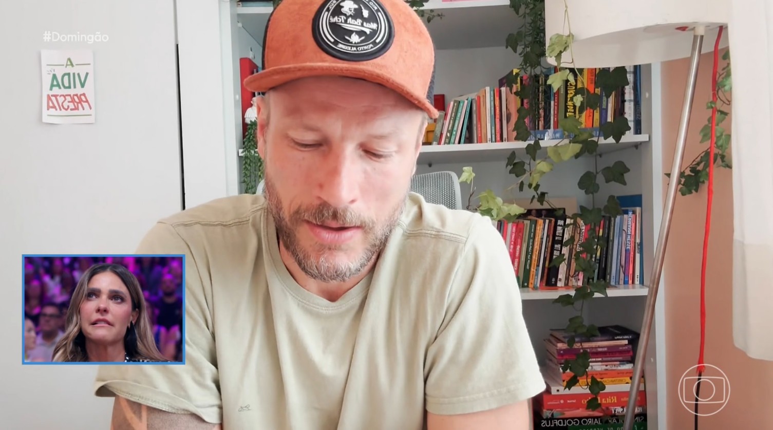 Fernanda Lima chora ao ganhar declaração de Rodrigo Hilbert no Domingão