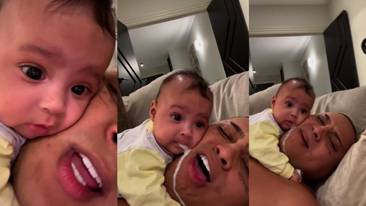 Mc Ryan SP leva golfada da filha bebê e diverte web: 'Ah, Zoe, que isso ...