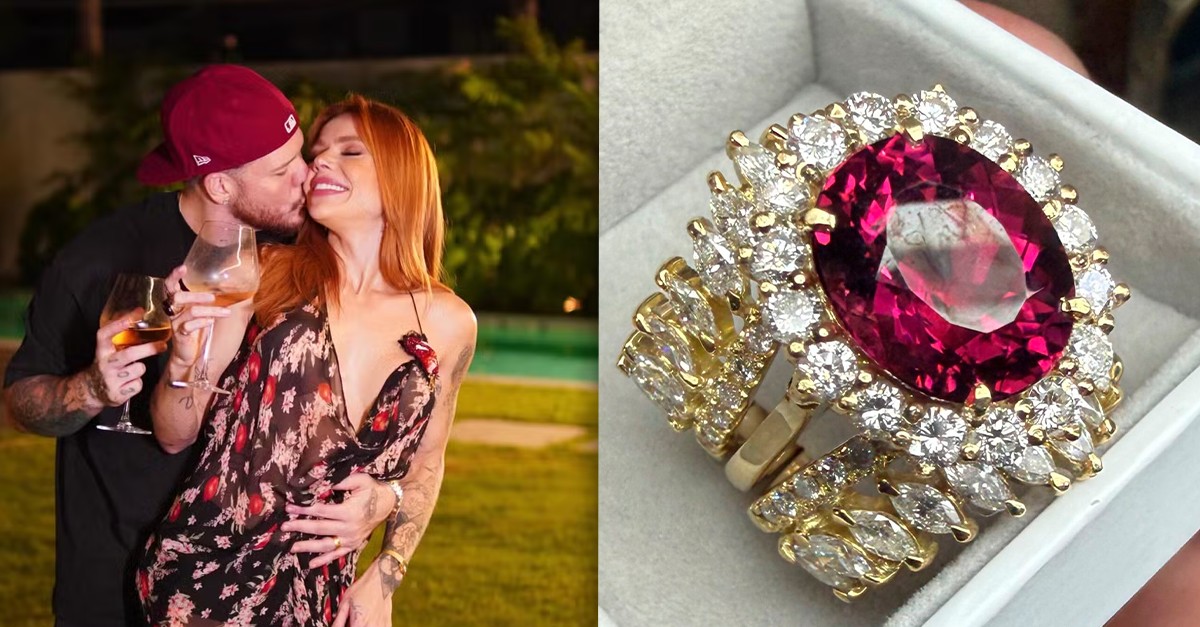 Thais Vasconcellos explica segundo pedido de casamento de Ferrugem; veja detalhes do anel de rubi