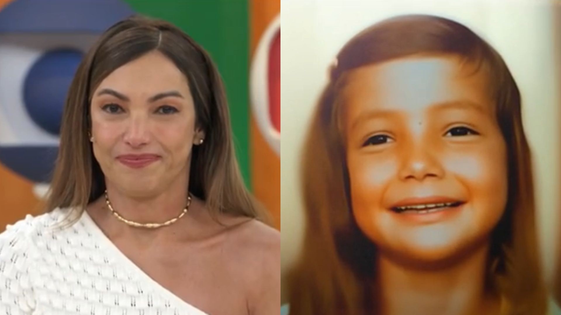 Inteligência artificial recria Patrícia Poeta criança e apresentadora se emociona ao vivo